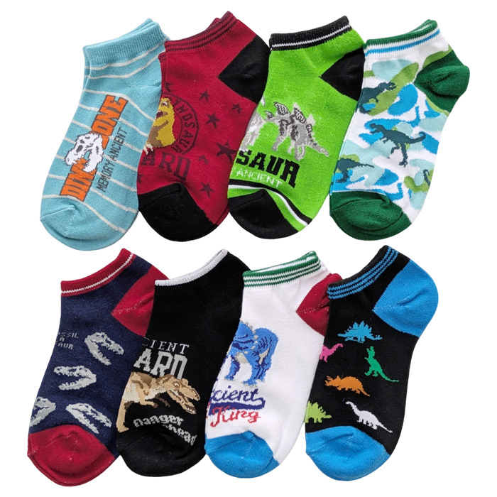 【テンションUP☆】  KIDS　ショート丈ソックス　恐竜柄　2サイズ展開